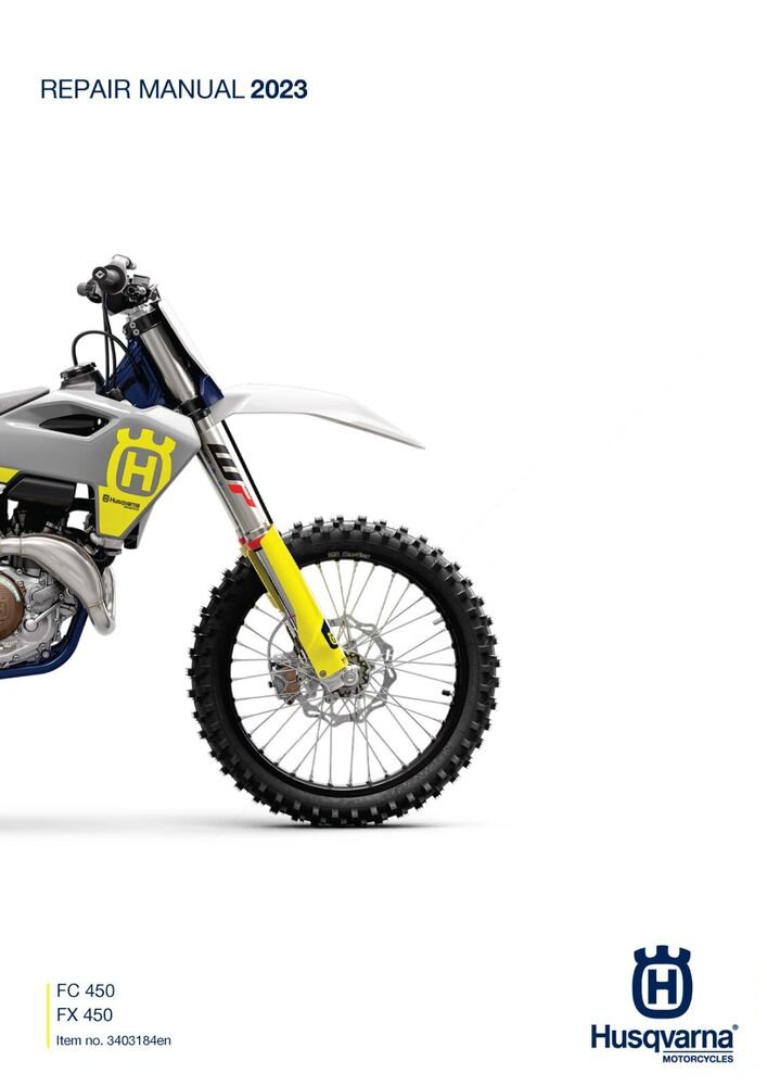 Husqvarna Service Workshop Shop Manual ebook 2023 FX 450