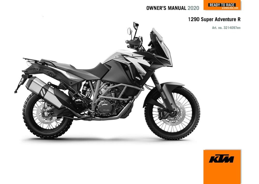 KTM Owners Manual ebook Guide 2020 1290 Super Adventure R US