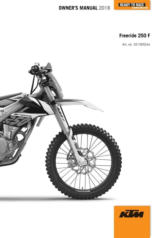 KTM Owners Manual ebook Guide 2018 Freeride 250 F EU