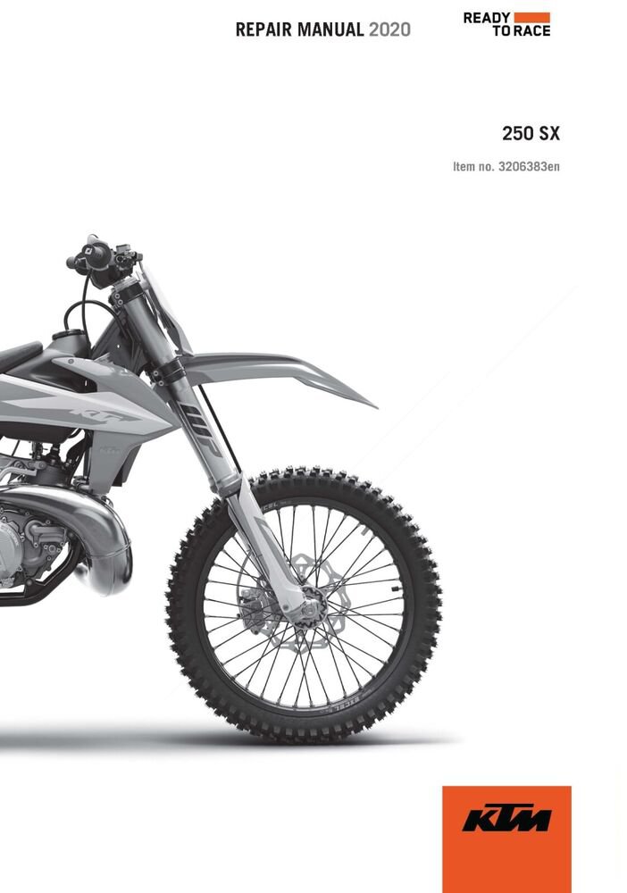 KTM Service Workshop Shop Manual ebook 2020 250 SX US