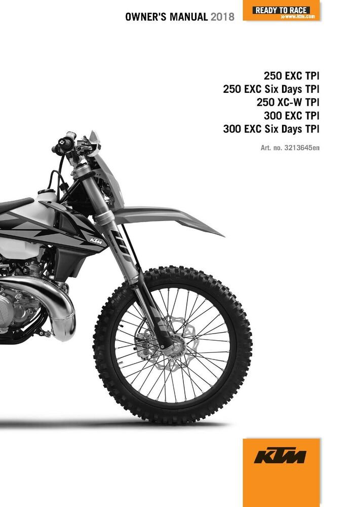 KTM Owners Manual ebook 2018 250 XC?W TPI US