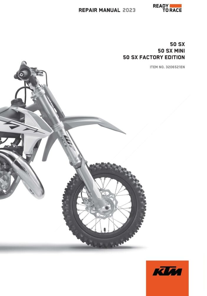 KTM Service Workshop Shop Manual ebook 2023 50 SX MINI