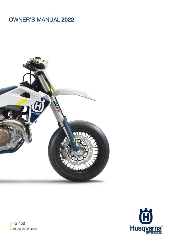 Husqvarna Owners Manual ebook Guide 2022 FS 450