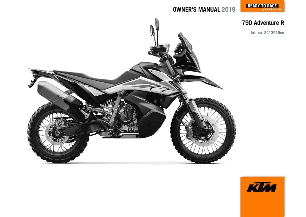 KTM Owners Manual ebook Guide 2019 790 Adventure R EU