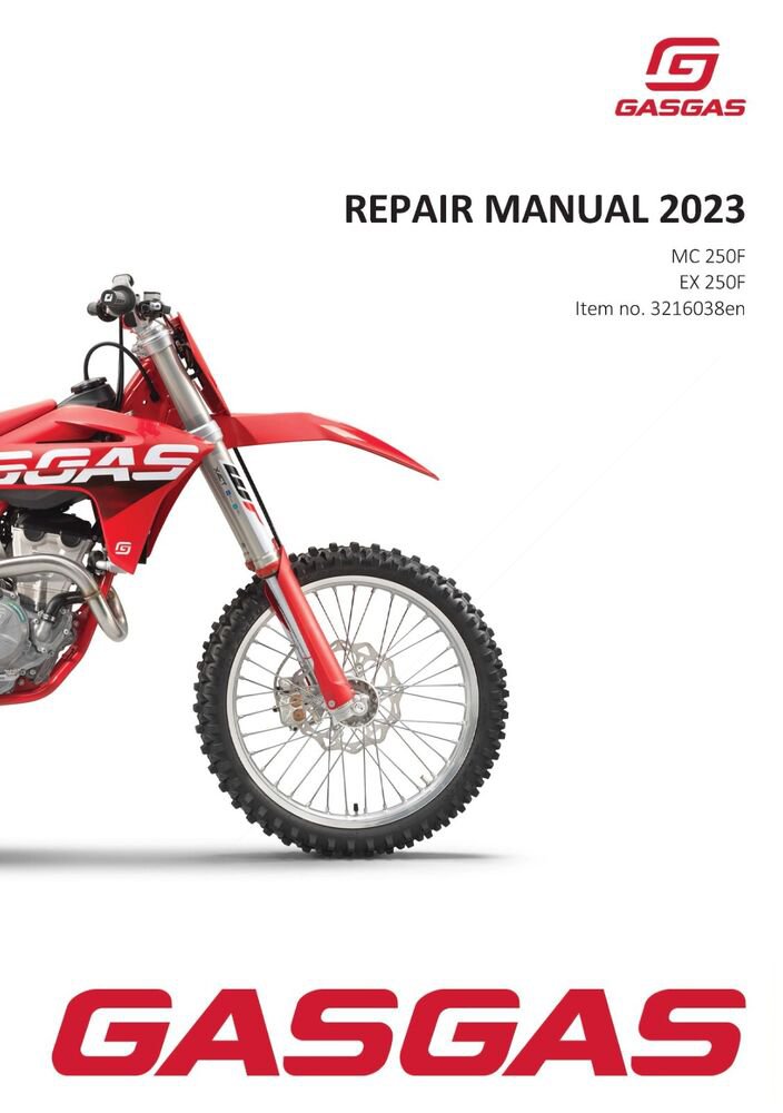 GasGas Gas Gas Service Workshop Shop Manual ebook 2023 MC 250F AR