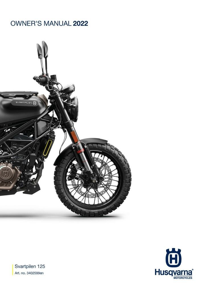 Husqvarna Owners Manual ebook Guide 2022 Svartpilen 125 EU, JP, UK