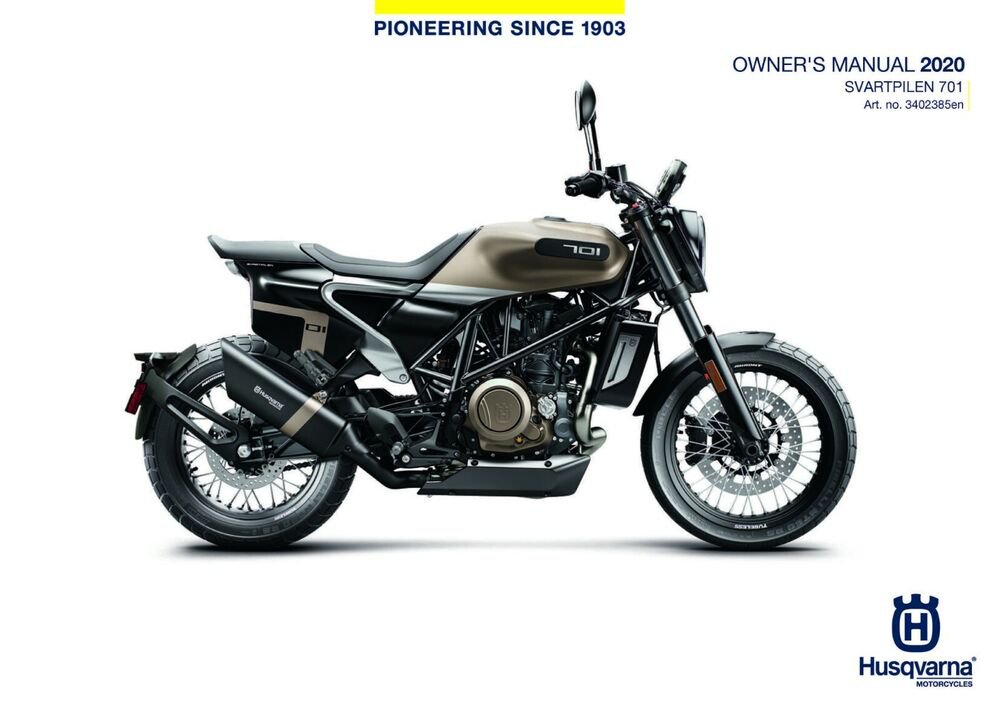 Husqvarna Owners Manual ebook Guide 2020 SVARTPILEN 701 US
