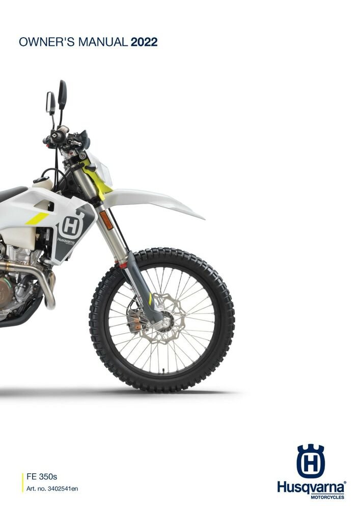 Husqvarna Owners Manual ebook Guide 2022 FE 350s