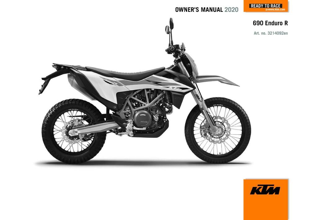 KTM Owners Manual ebook Guide 2020 690 Enduro R EU