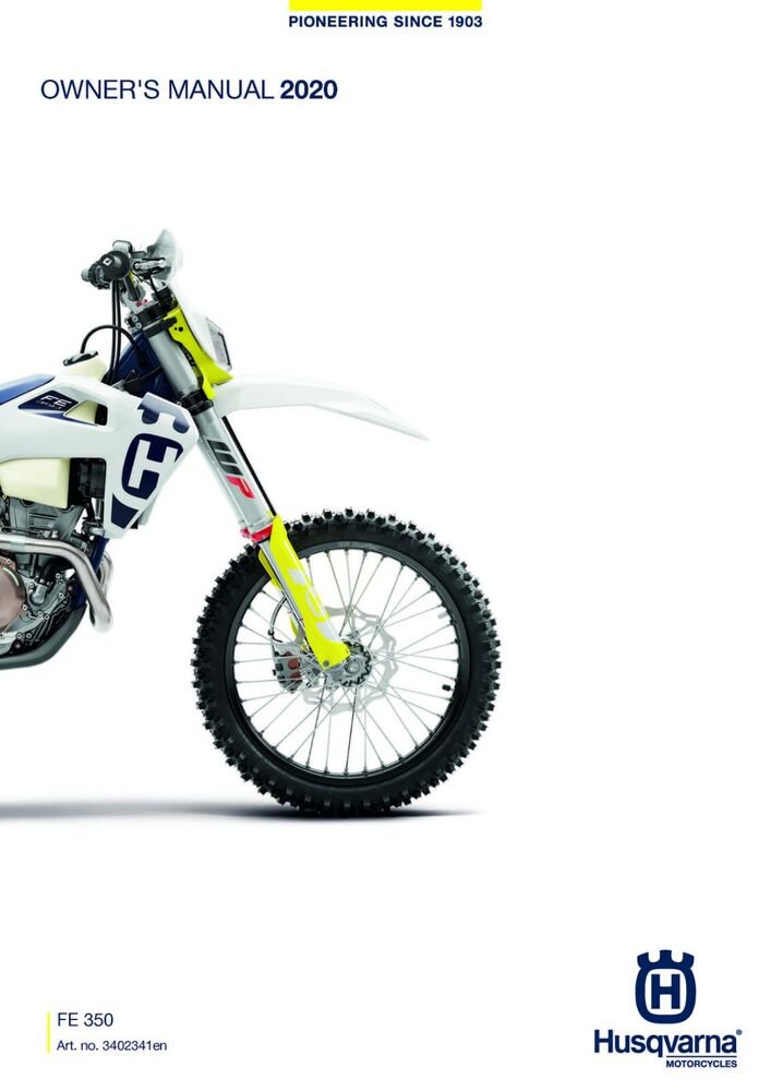 Husqvarna Owners Manual ebook Guide 2020 FE 350 US & 2020 FE 350 EU