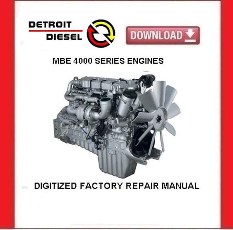 DETROIT DIESEL MBE 4000 Engines Factory Service Repair Manual pdf Download