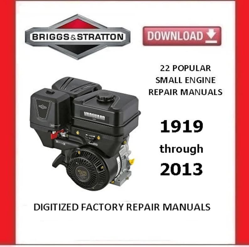 Briggs and Stratton Small Engine Service Repair Manuals (22) pdf download