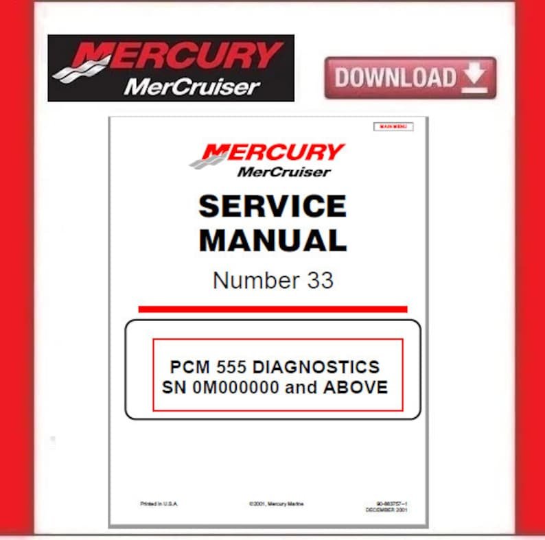 MERCURY Mercruiser PCM 555 Diagnostics Service Manual #33 pdf Download