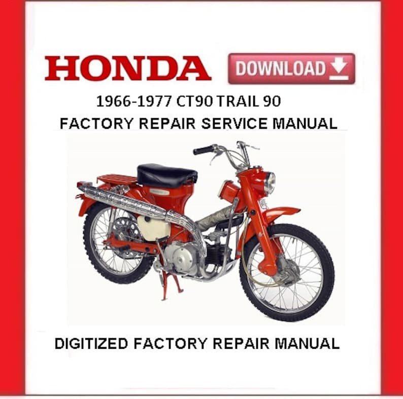 1966-1977 HONDA CT90 TRAIL 90 Factory Service Repair Manual pdf Download