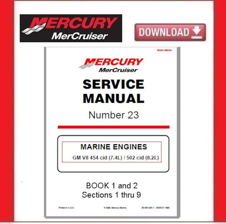 MERCURY MerCruiser Service Manual #23 GM V-8 pdf Download