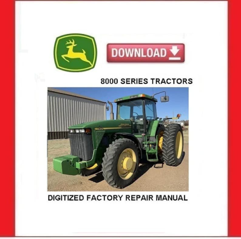 John Deere 8000 Series Tractors repair manual pdf download