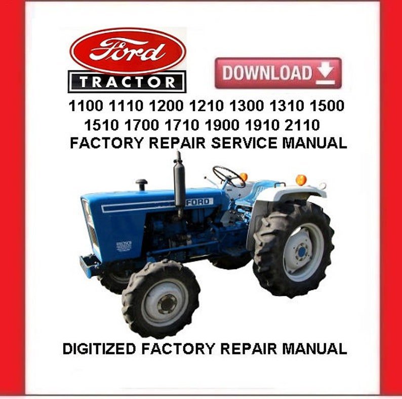 FORD 1100-2110 Series Tractors Workshop Repair Manual pdf Download