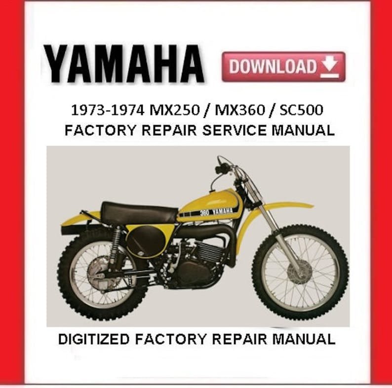 1973 YAMAHA MX250 MX360 SC500 Factory Service Repair Manual pdf Download
