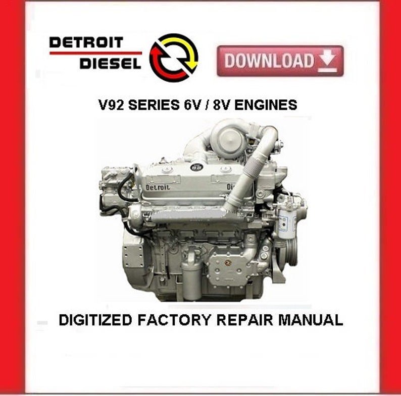 DETROIT DIESEL V92 Series Engines Factory Service Repair Manual pdf Download