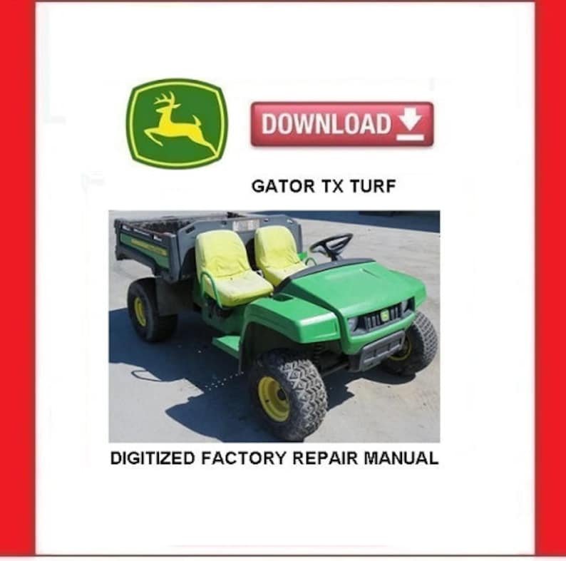 John Deere TURF GATOR TX Utility Vehicles repair manual pdf download