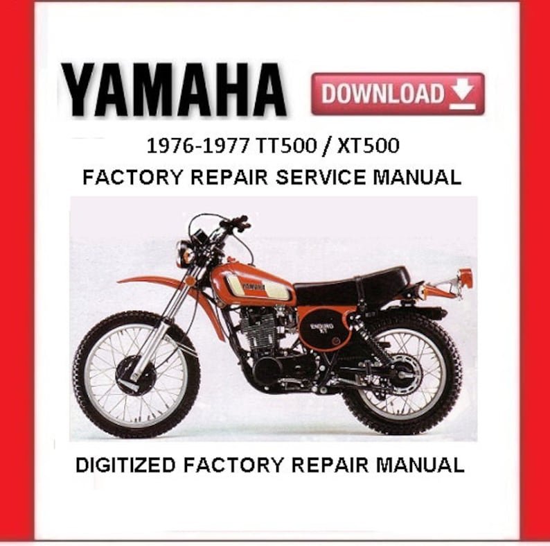 1976-1977 YAMAHA TT500 / XT500 Factory Service Repair Manual pdf Download