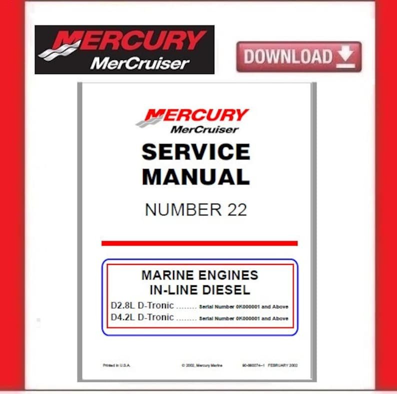 MERCURY MerCruiser Service Manual #22 In-Line Diesel pdf Download