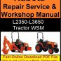 Kubota Repair Service and Shop Manual (L2350, L2650(GST) - L3650(GST) Tractor WSM)