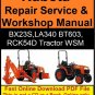 Kubota Repair Service (BX23S, LA340, BT603, RCK54D, RCK60D, RCK54, RCK60B WSM)