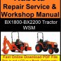 Kubota Repair Service & Workshop Manual (BX1800, BX2200 WSM)