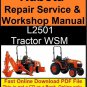 Kubota Repair Service & Workshop Manual (L2501 Tractor WSM)
