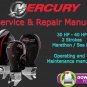 Mercury Mariner 30HP-40HP - 2 Strokes - Service Shop Repair Manual