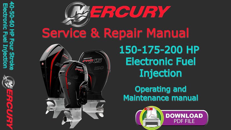 Mercury Repair Manual 150-175-200 Optimax 2000 EFI