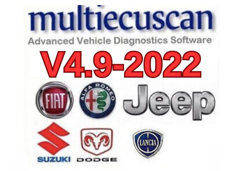 Latest 2022 Multiecuscan Car Diagnostic Software V 4.9 For Fiat - Chrysler - Dodge - Jeep - Suzuki