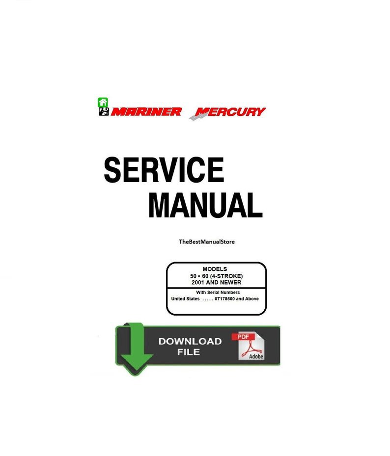 Mercury Mariner 50 60 4 Stroke Service / Repair Manual