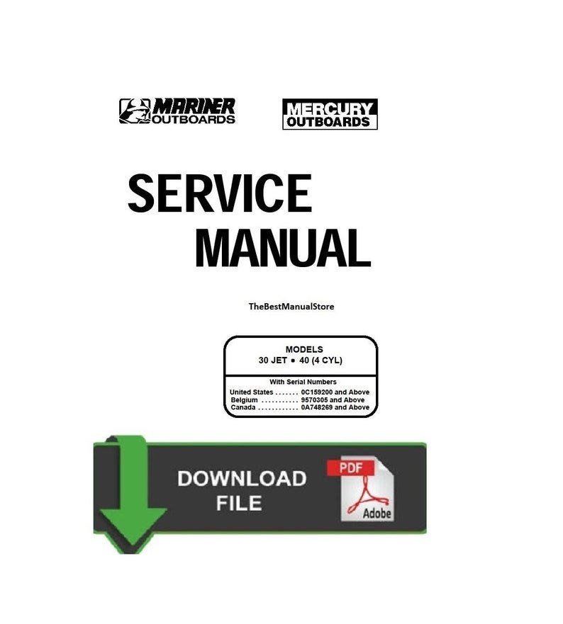 Mercury Mariner 30-40 Jet Drive 4 Cylinder Service / Repair Manual
