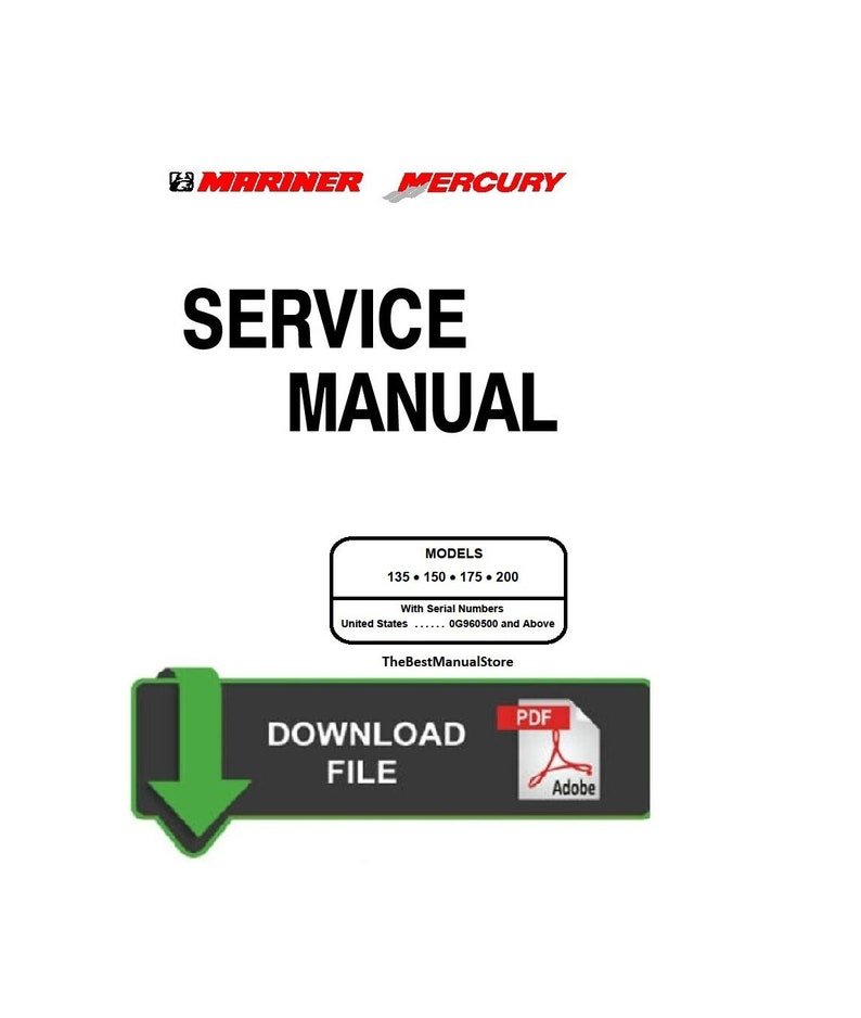 Mercury Mariner 135,150,175,200 2 Stroke Service / Repair Manual