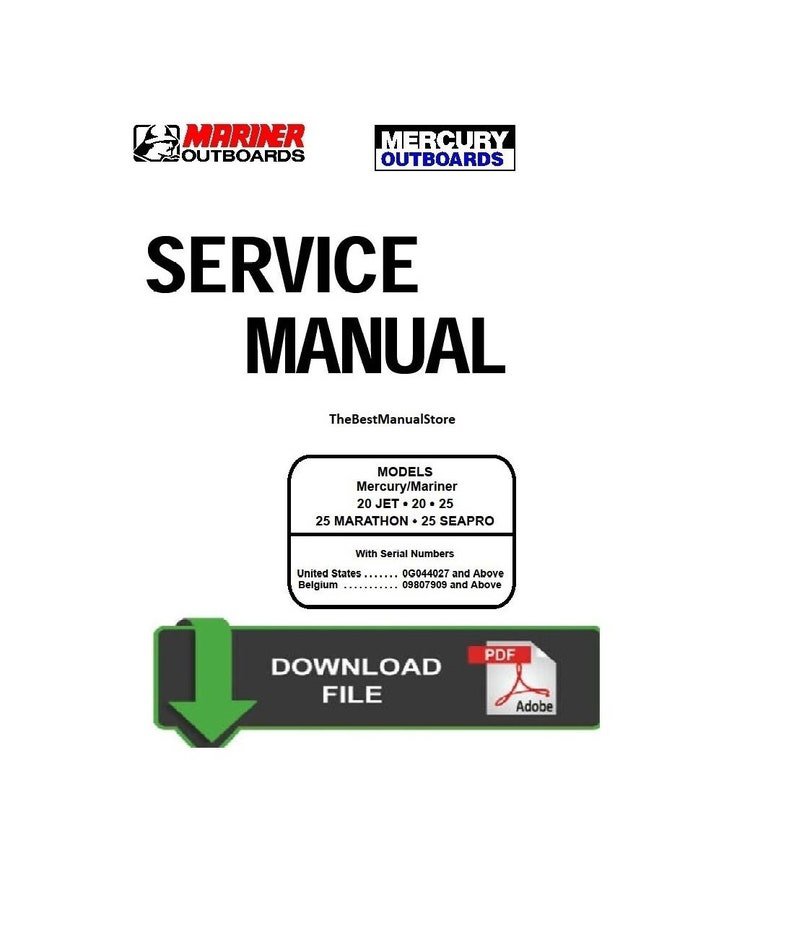 Mercury 20 Jet 20-25hp 2Stroke Service / Repair Manual