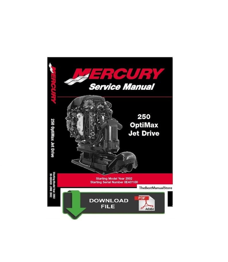 Mercury 250hp OptiMax Jet Drive Service Shop & Repair Manual