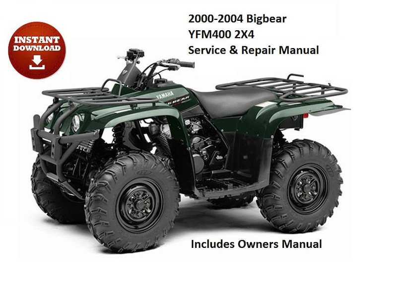 2000 - 2004 Yamaha BigBear YFM400 2x4 Service & Repair Manual/Owners Manual/Parts Catalogs