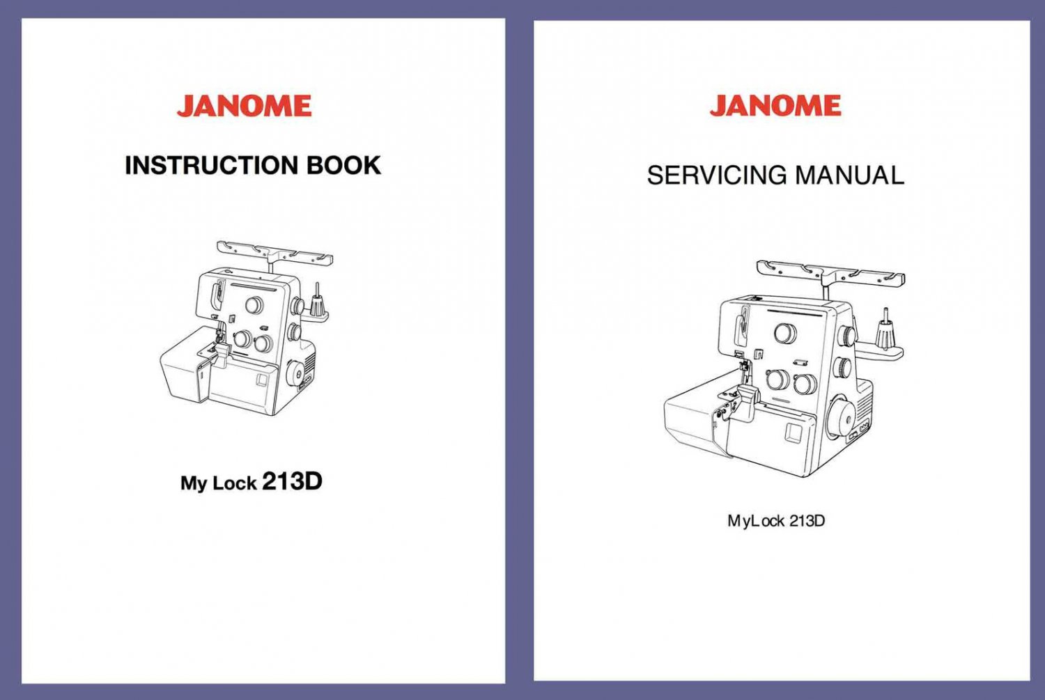 MyLock 213D Instruction and Service repair manual /Janome My Lock Serger Overlock