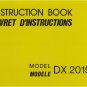 DX2015 Janome New Home Instruction, Service repair manual * Sewing machine Instructions