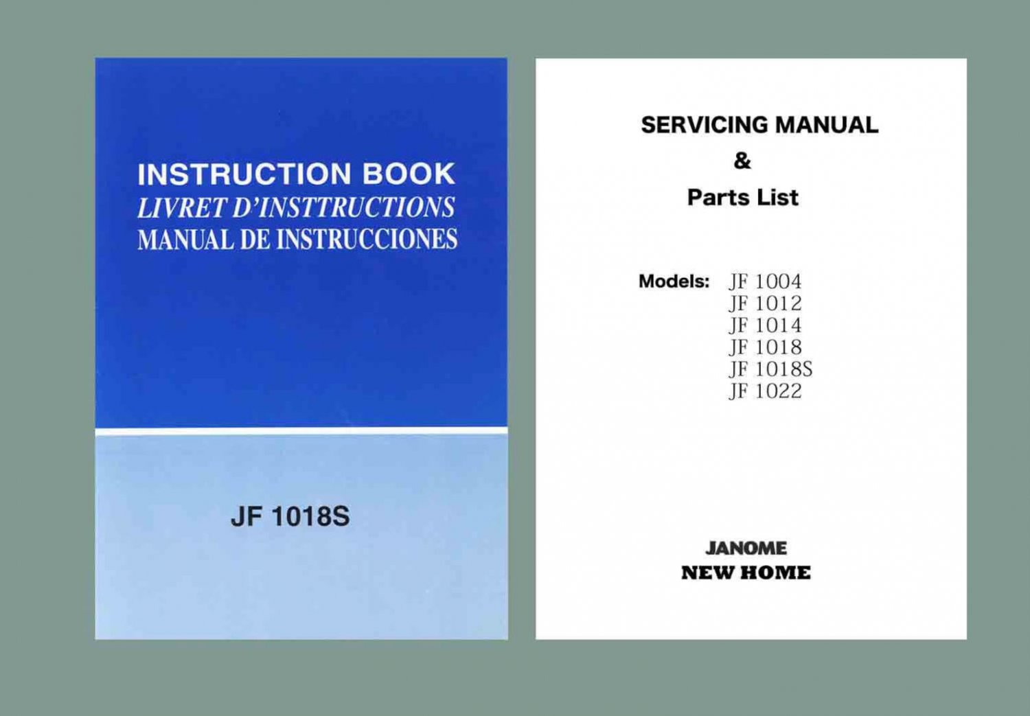 JF-1018S, JH 1018S Janome New Home Instruction, Service repair manual