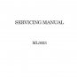 ML3032, My Excel 23L Janome New Home Service repair manual /Schematics