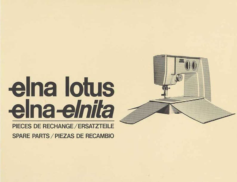 Service / Repair Manual for Vintage Elna LOTUS / ELNITA Sewing Machines