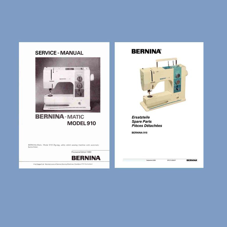 BERNINA Matic 910 Electronic Sewing Machine Service Manual & Spare Parts EBook