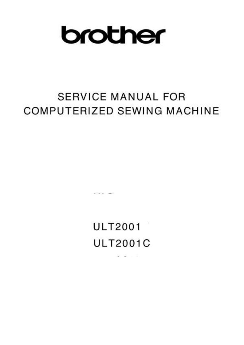 Brother ULT2001 ULT 2001 Embroidery Sewing Machine Service manual and Parts list