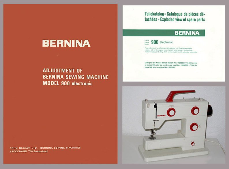Vintage Bernina 900 NOVA Electronic Sewing Machine Service Manual & Spare Parts EBook