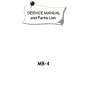 JANOME MB-4 MB4 Service Repair manual & Parts List * Four Needles embroidery machine