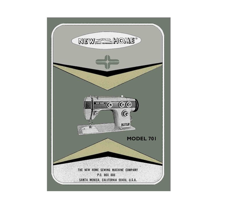 Vintage NEW HOME Janome De Luxe Commander 701 Sewing machine Instruction EBook * Operating manual