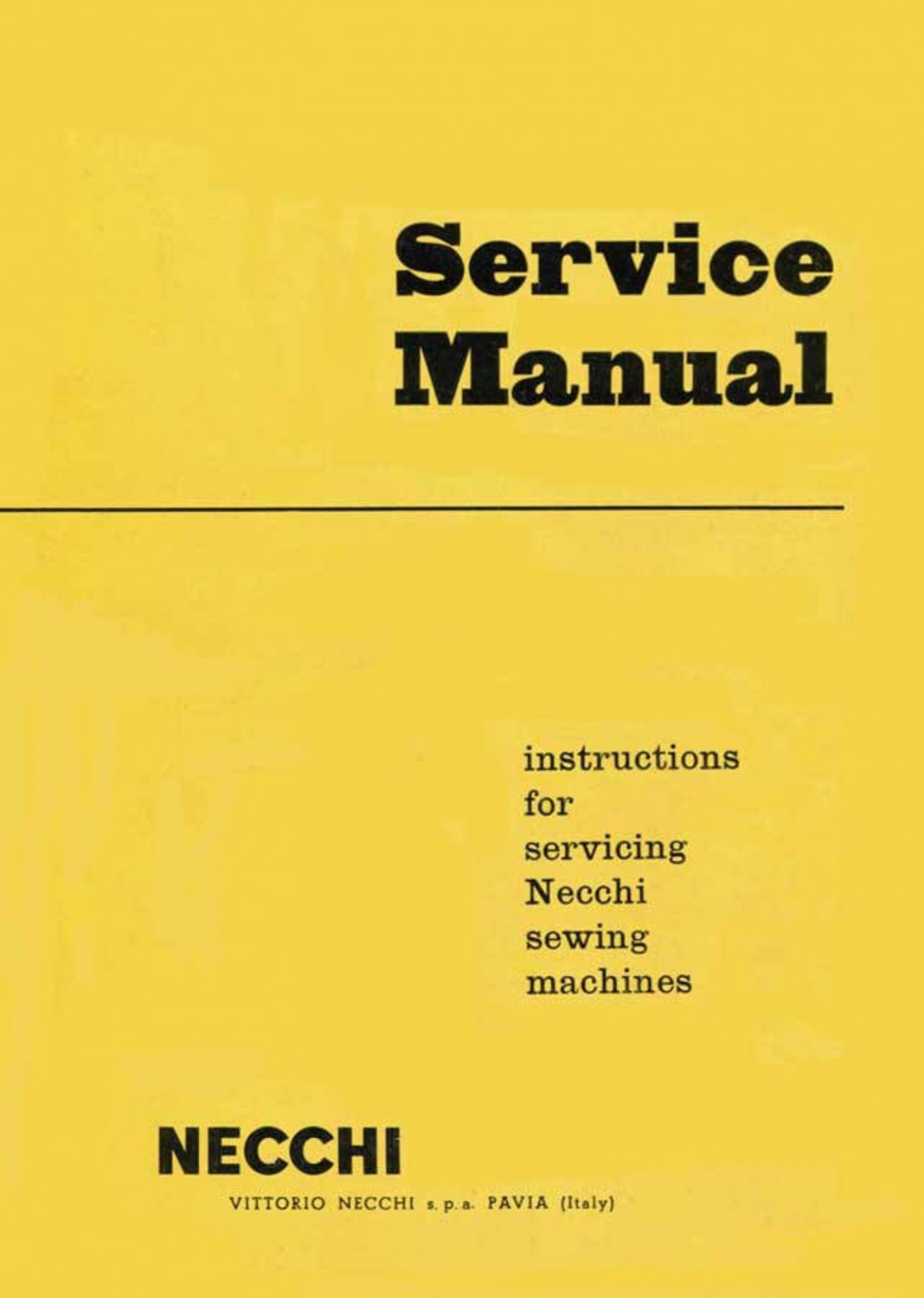 Service Book for Necchi BF Mira * BU Mira * BF Nova * Bu Nova Vintage sewing Machine  Repair manual